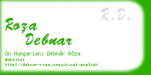 roza debnar business card